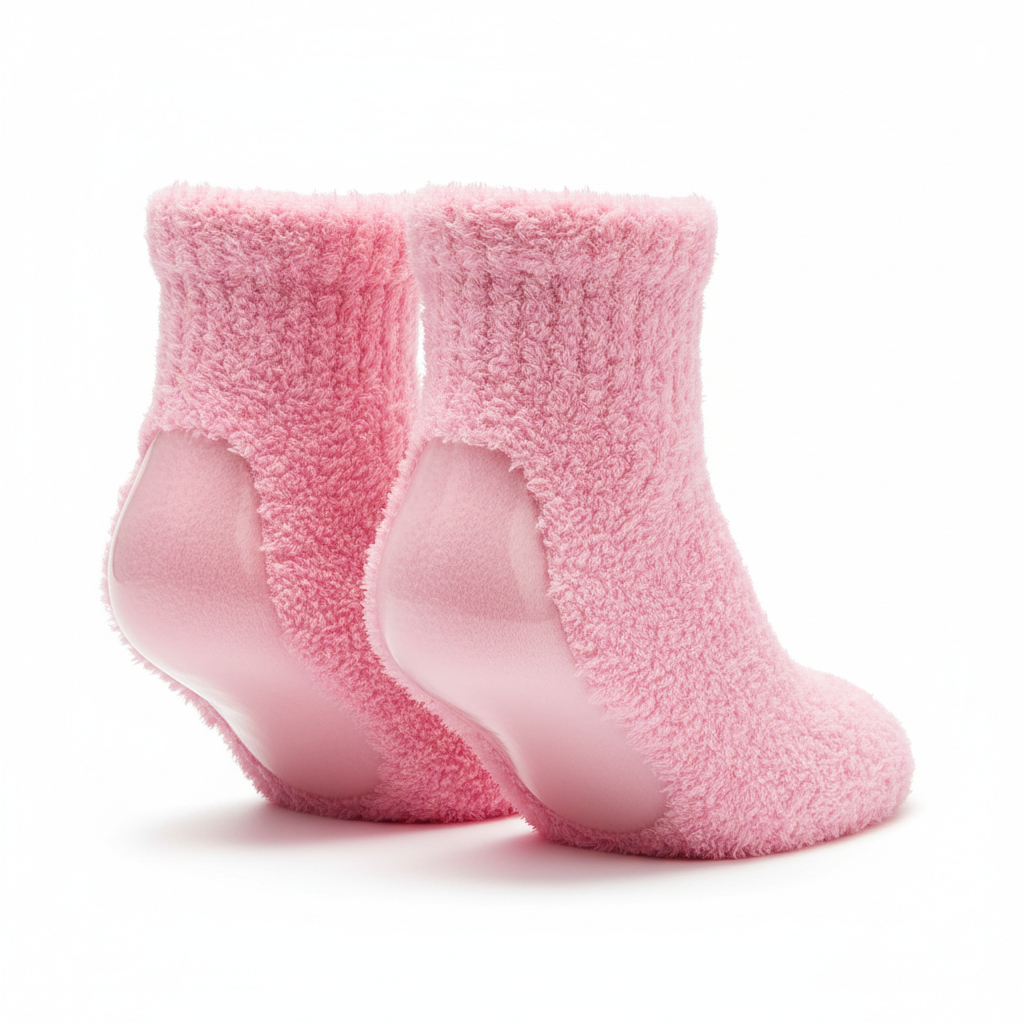 Moisturizing Gel Heel Socks - Fuzzy